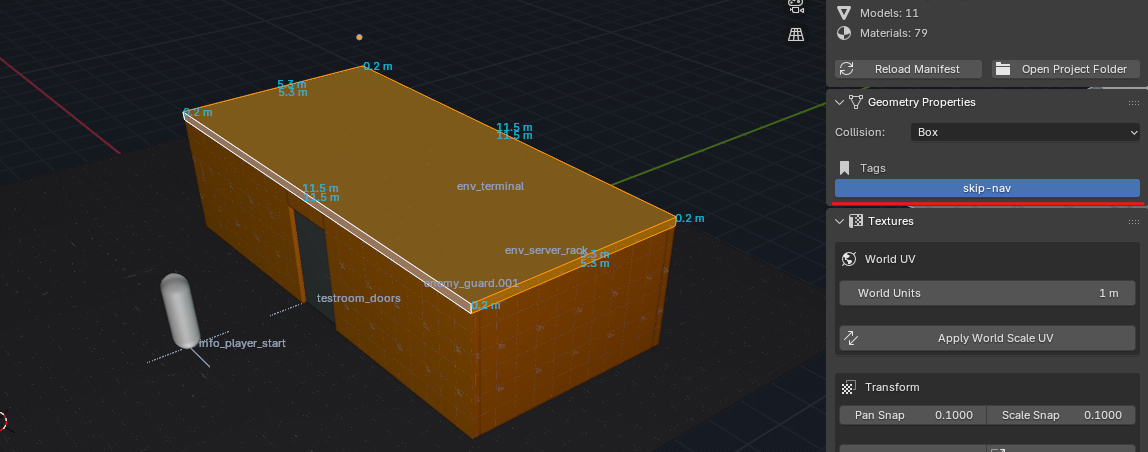 Assigning the skip-nav tag in Blender